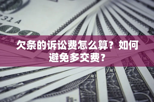 北京欠条的诉讼费怎么算？如何避免多交费？